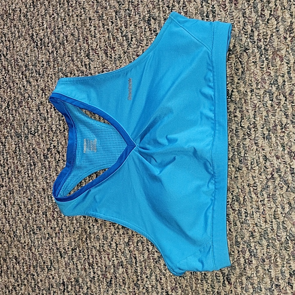 Reebok bright blue cross back sports bra  w/padding